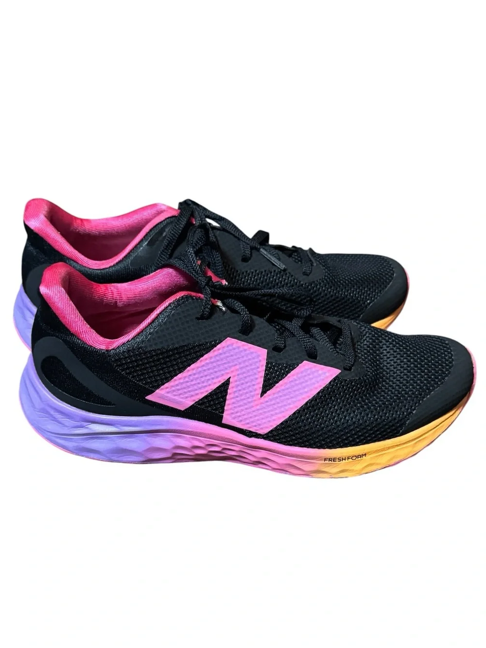 New Balance Arishi V4 Women's Black Pink Purple Running Shoes Sneakers Size 7
